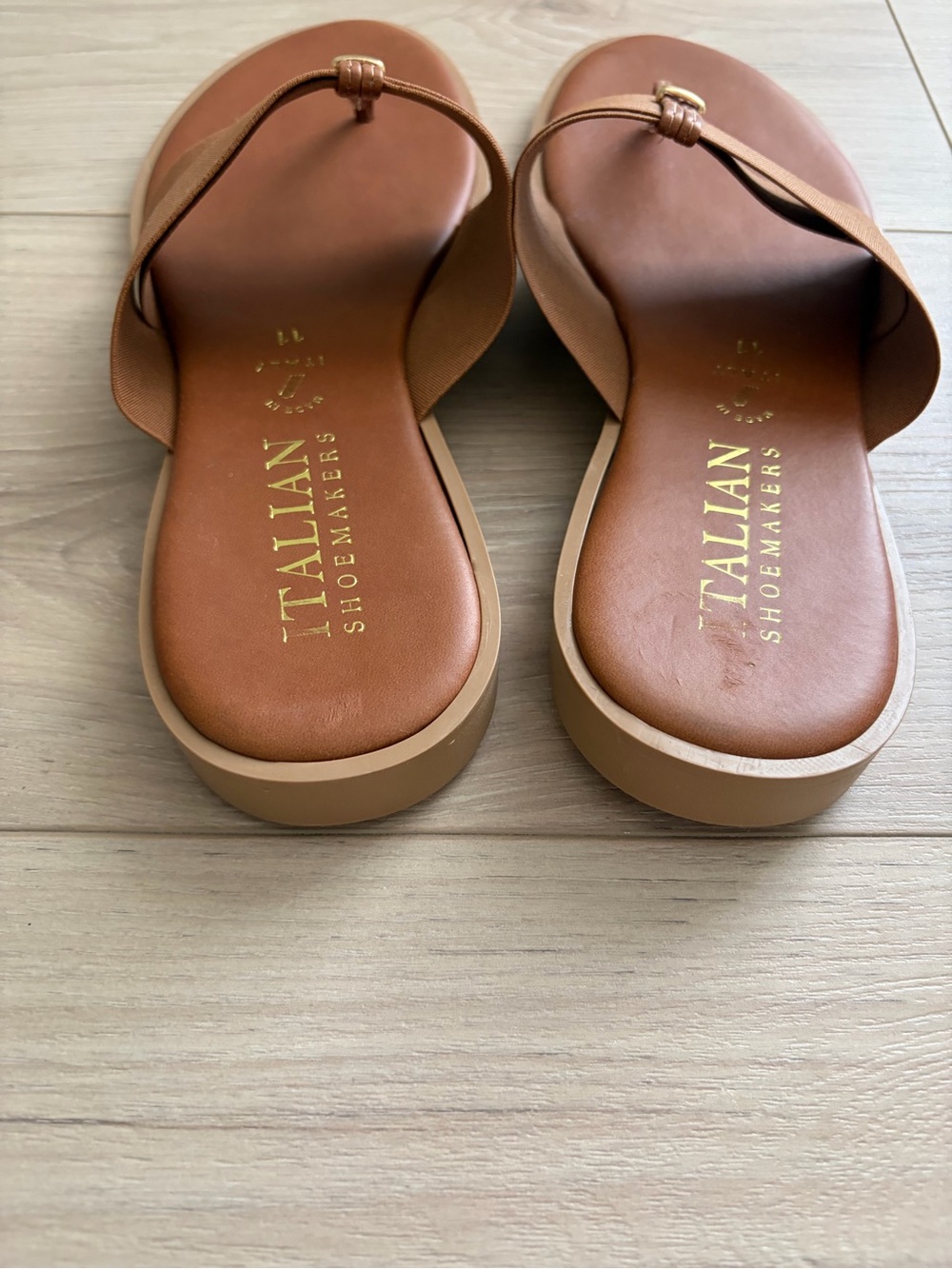 🆕 NEW Italian Shoemakers Women's Size 11 Camel Brown Slip-on Thong Sandals - Picture 4 of 6